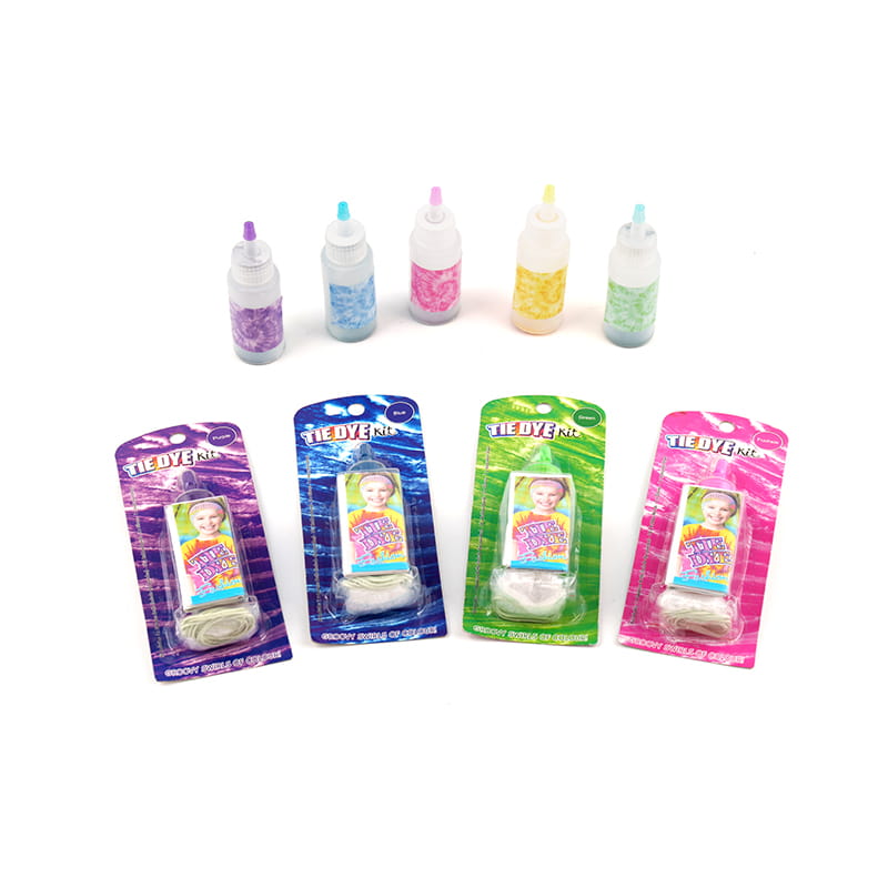 Tie-dye, krijt, gekleurd zand, doe-het-zelfspeelgoed